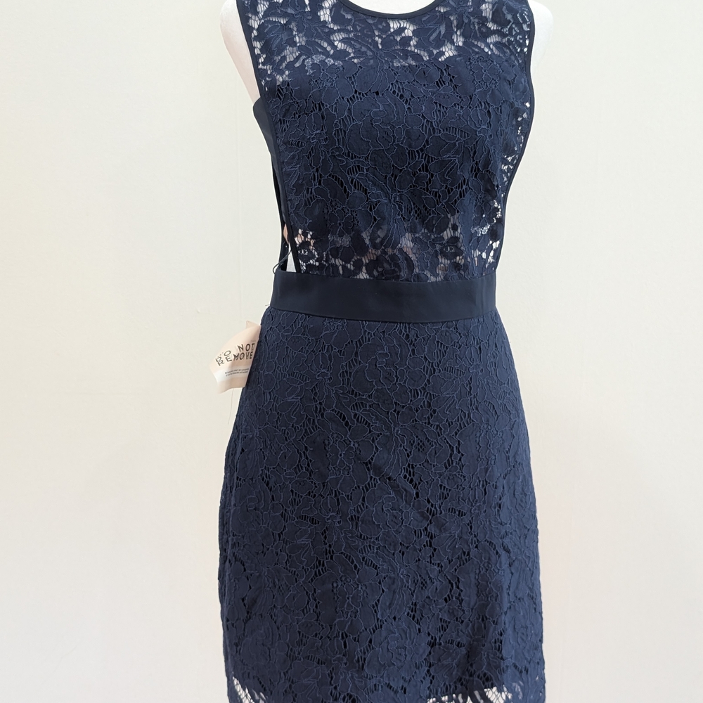 Fame and partners Navy Lace Mini Dress
